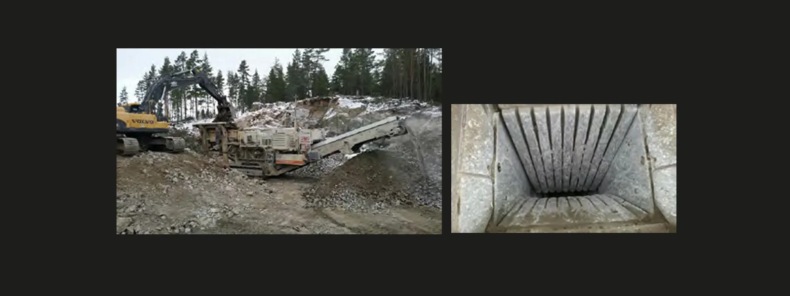 Side plates in primary crushing